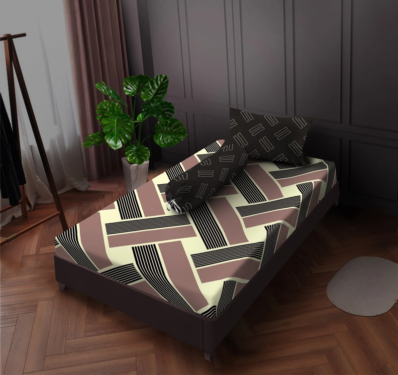 Product image Kintakun - Sprei Dluxe Tiwi Microtex Minimalis Coklat 100 x 200 Super Single
