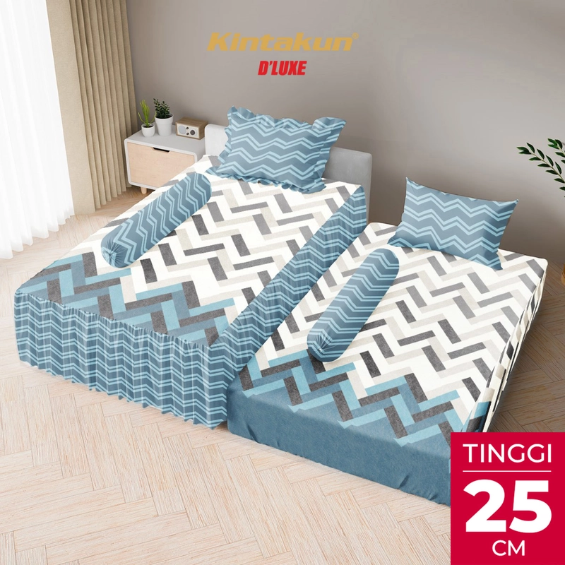 Product image Kintakun - Kintakun Sprei Duo 120 x 200 DLUXE Aesthetic Microtex Tinggi 25 cm B2 120 x 200 Jovita