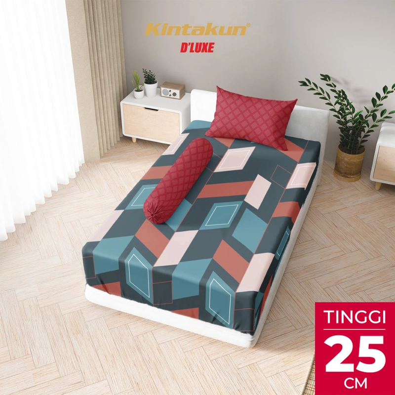 Product image Kintakun - Sprei Fitted 90 x 200 DLUXE Aesthetic Microtex Tinggi 25 cm B2 90 x 200 Zania