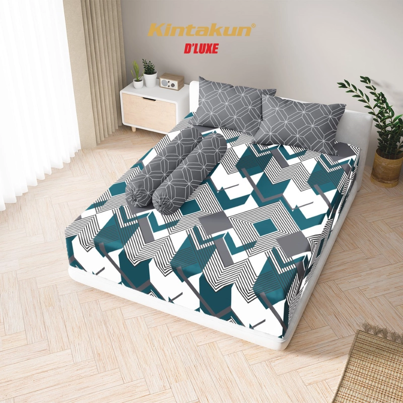 Product image Kintakun - Sprei Fitted 180 x 200 DLUXE Aesthetic Microtex Tinggi 25 cm B2 180 x 200 Zelinda