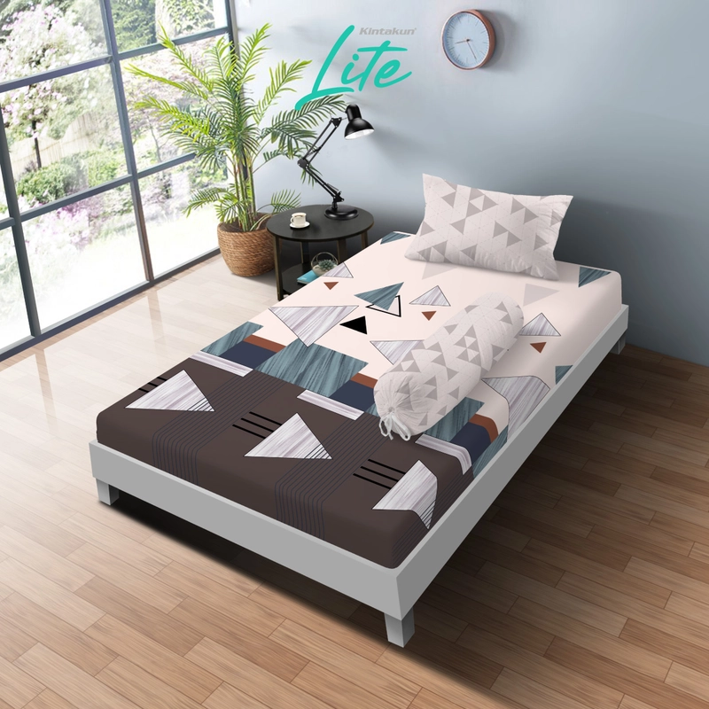 Product image Kintakun - Kintakun Sprei Fitted 120 x 200 Dluxe Minimalis Aesthetic Microtex 20 cm Multivarian 120 x 200 Adista
