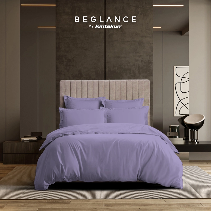Product image Kintakun - Bed Cover Set Sprei Fitted Beglance Cotton T35 Lavender Wish 180x200 King