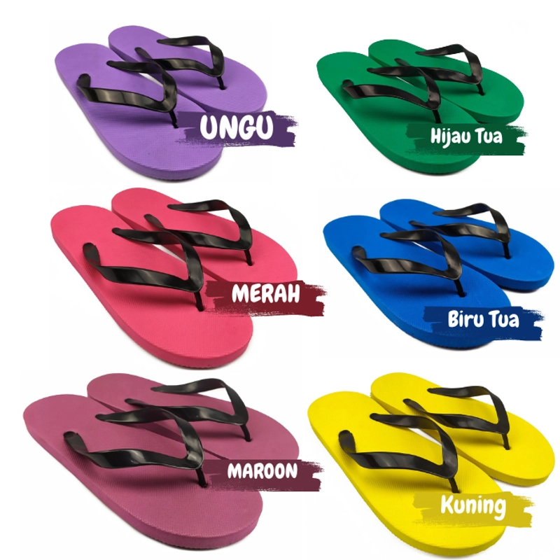 Product image Sandal (sendal) Jepit Polos | Sendal Polos Bahan Spon Nyaman all variant Biru Muda