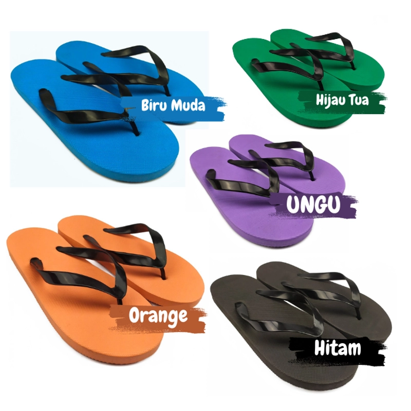 Product image Sandal (sendal) Jepit Polos | Sendal Polos Bahan Spon Nyaman all variant Biru Muda