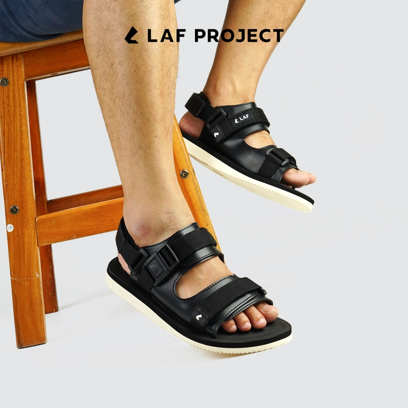 Product image LAF Project - Sandal Gunung Pria Wanita Hiking Haji Umrah Kasual Casual Anti Licin - Jack V2 36 Black White