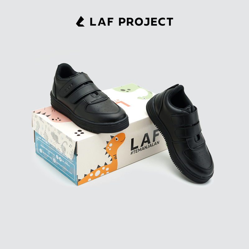 Product image LAF Project - Sepatu Anak Laki laki Perempuan Sneakers Sekolah Casual Kasual - Sagan 31 Full Black