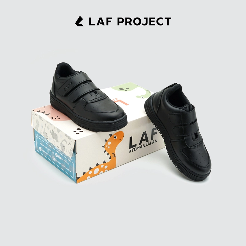 Product image LAF Project - Sepatu Anak Laki laki Perempuan Sneakers Sekolah Casual Kasual - Sagan 31 Full Black