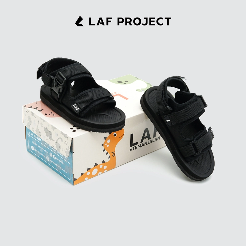 Product image LAF Project - LAF Project - Sandal Gunung Sendal Anak Laki laki Perempuan Original - Imaji 23 Full Black