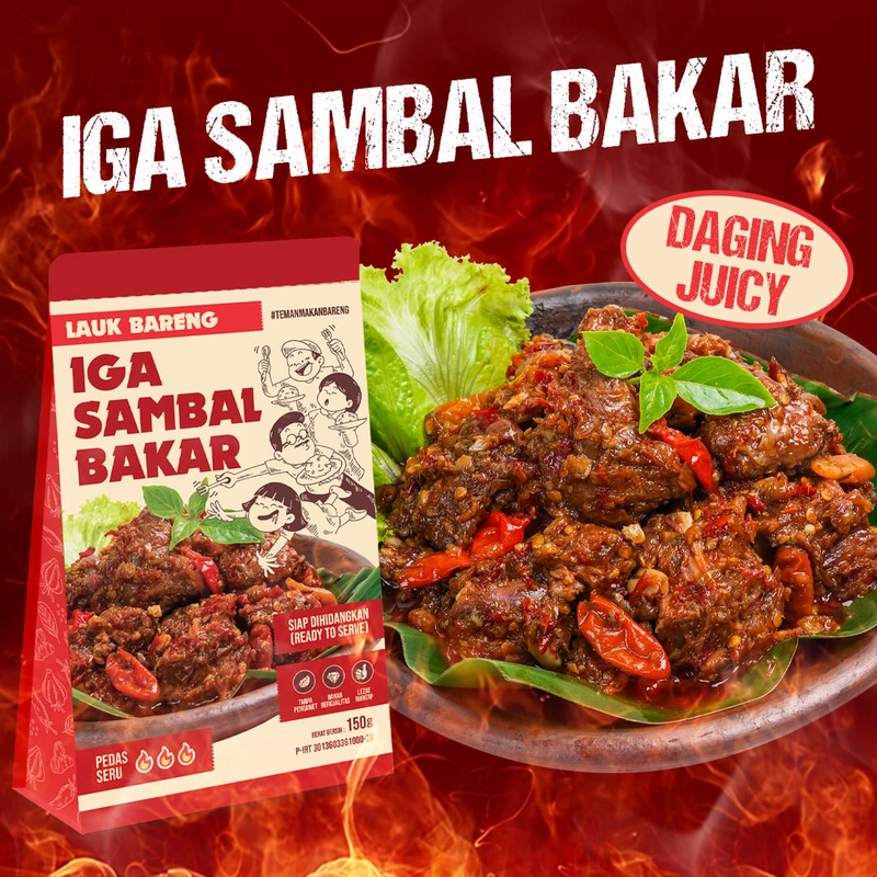 Lahap Bareng - Iga Sambal Bakar 150gr Pedas Seru