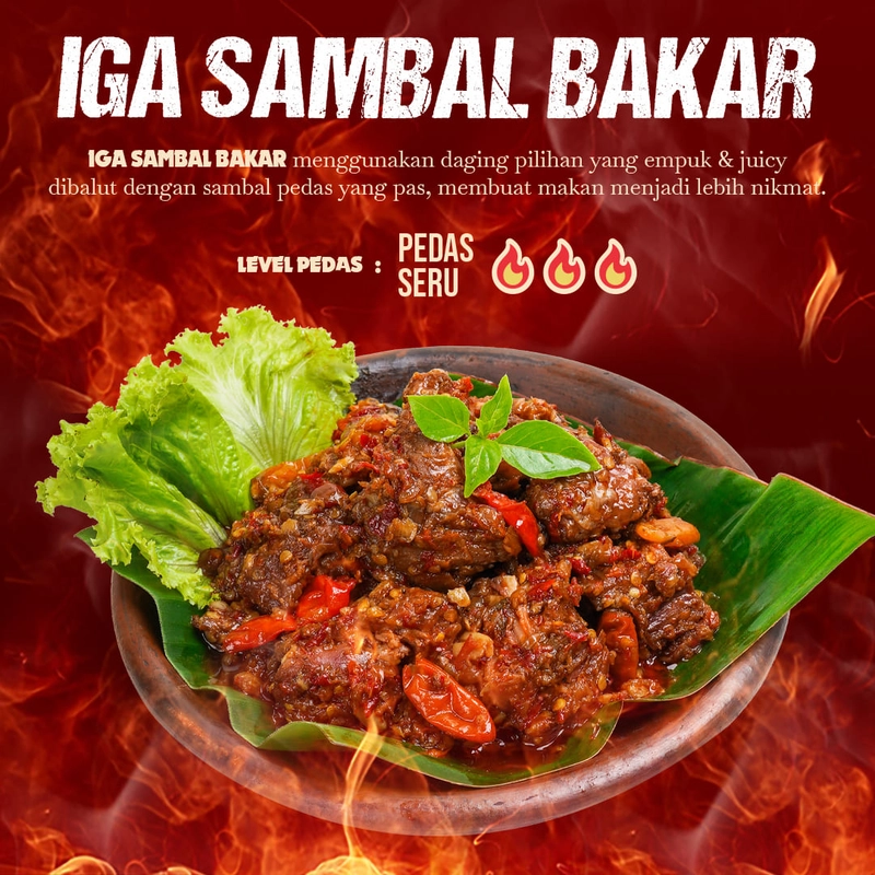 Product image Lahap Bareng - Iga Sambal Bakar 150gr Pedas Seru