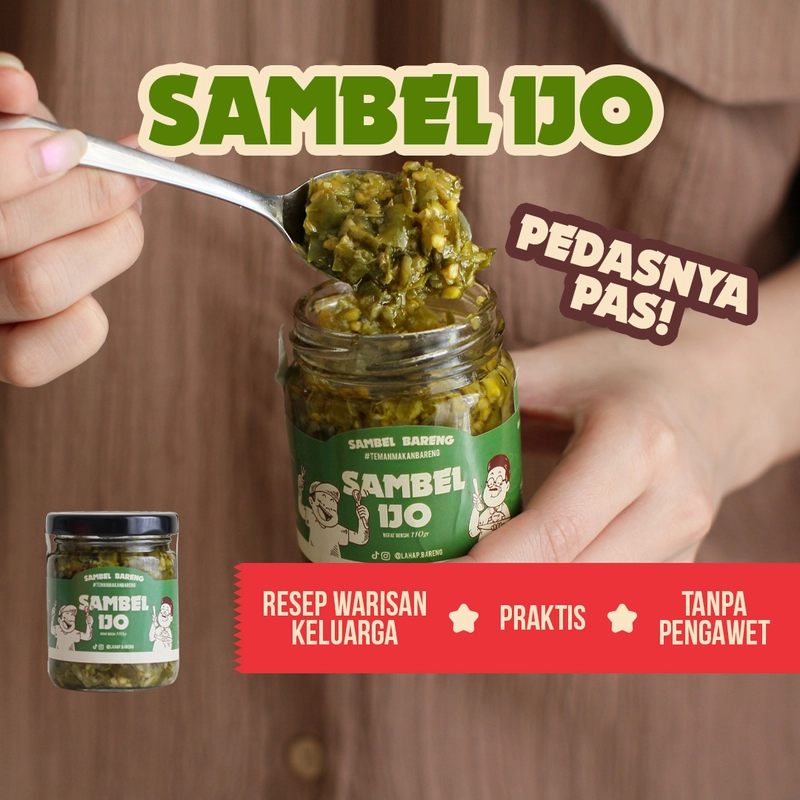 Product image Lahap Bareng - Sambel Ijo 110gr Pedas Gurih