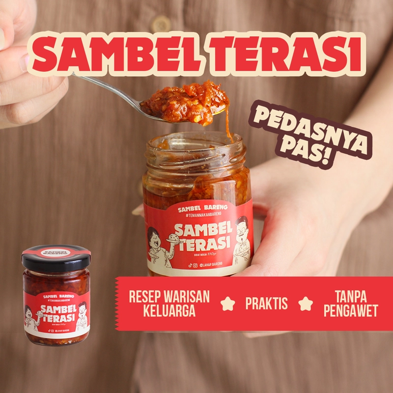 Product image Lahap Bareng - Sambel Terasi 110gr Pedas Gurih