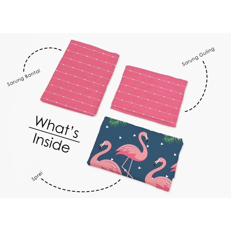 Product image Lady Rose - Sprei Single 90X200 - Flamingo