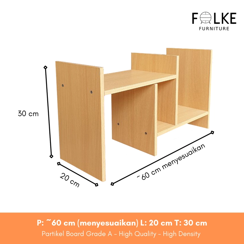 Product image Level One Home Gallery - Rak Buku Kayu Flexy H Rak Susun Fleksibel Serbaguna Multifungsi Minimalis 4000g White