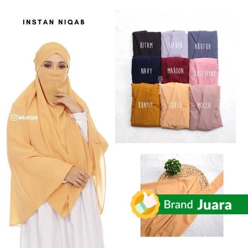 Product image Leika Hijab - Hijab Instan Niqab All Size Navy