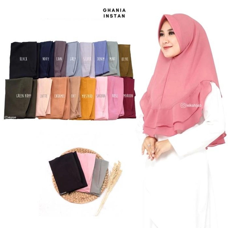 Product image Leika Hijab - Ghania Instan All Size Black