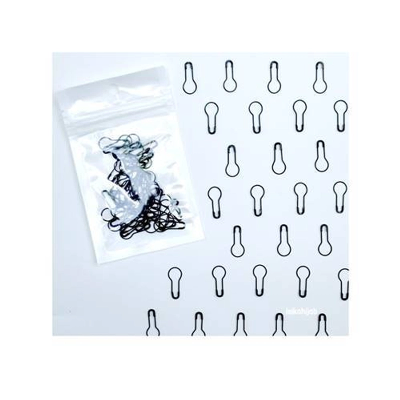 Product image Leika - Peniti Bohlam Anti Nyangkut Stainless Peniti Hijab Murah Kuat Ekonomis 200g Black