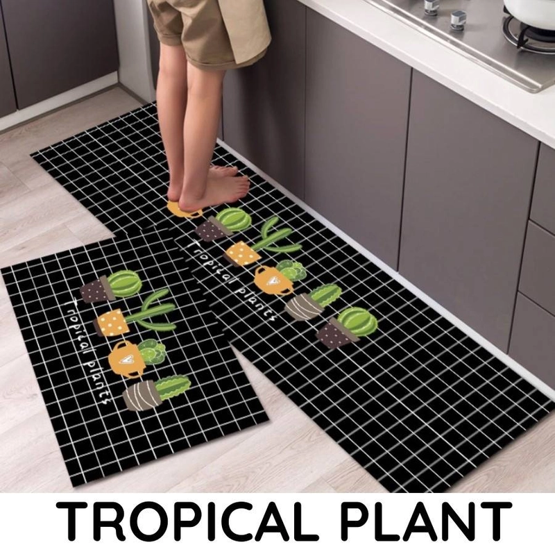 Product image Lilopilo - Kitchen Mat / Keset Kaki Dapur All Size Tropical Plant