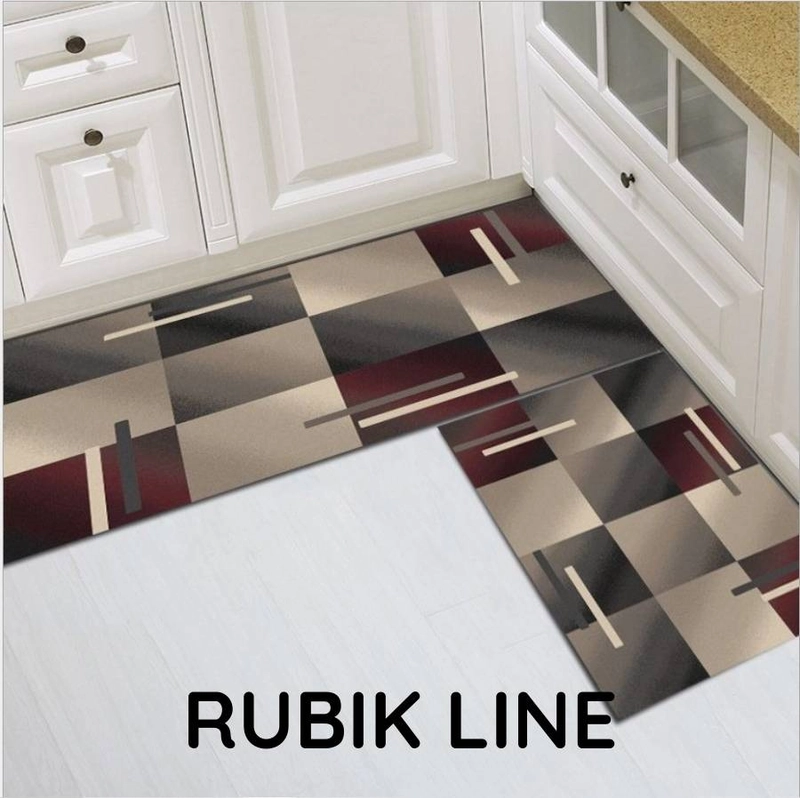 Product image Lilopilo - Keset Kaki Dapur Kitchen Mat 2 In 1 Rubic Line