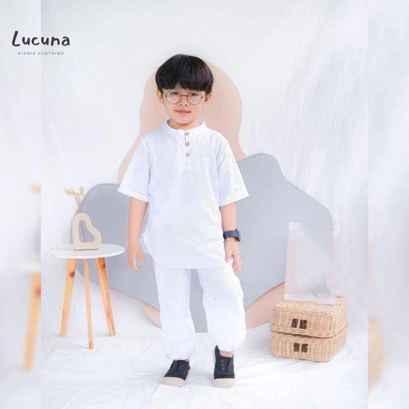 Product image Lucuna - Musa Putih Set Koko Anak 1 Putih