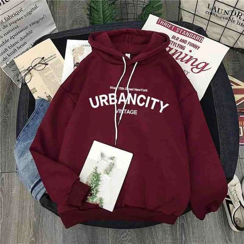 Product image LUXIA - Urbancity Swater Hoodie Pullover Premium Outerwear Jaket Basic Unisex Wanita Pria XL Maroon