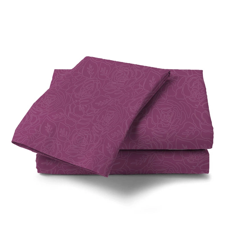 Product image LADY ROSE OFFICIAL - VALLERY QUINCY Sprei Single Emboss Light Purple 120x200 Flat