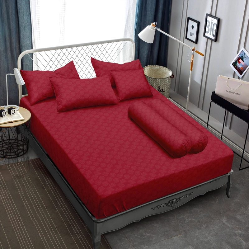 Product image LADY ROSE OFFICIAL - VALLERY QUINCY Bed Cover Queen Emboss Red 160x200 Flat