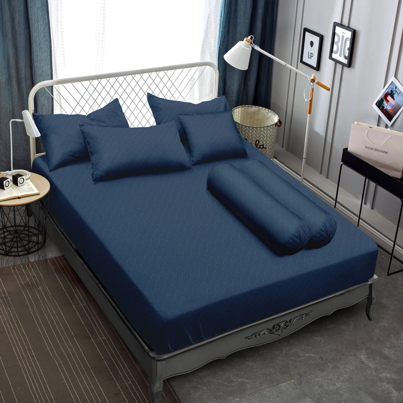Product image LADY ROSE OFFICIAL - VALLERY QUINCY Bed Cover Queen Emboss Navy 160x200 Flat