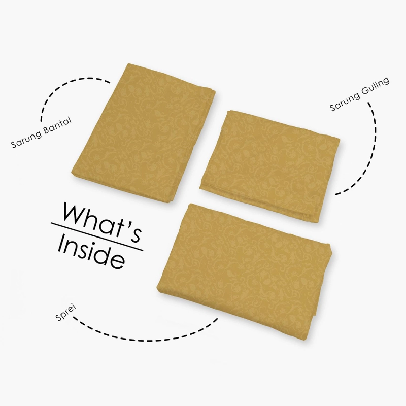 Product image LADY ROSE OFFICIAL - VALLERY QUINCY Sprei Single Emboss Golden 120x200 Flat