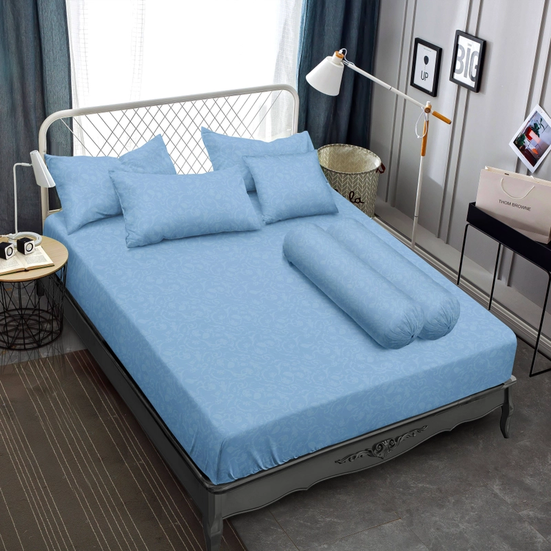 Product image LADY ROSE OFFICIAL - VALLERY QUINCY Bed Cover King Emboss Light Blue 180x200 Flat