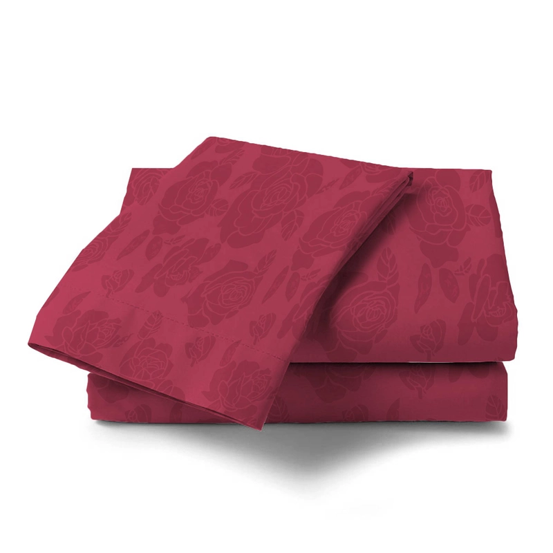 Product image LADY ROSE OFFICIAL - Aloha Sprei King Burgundy 180x200x20 Bantal 2