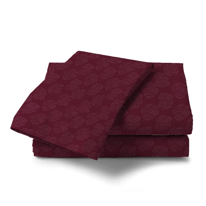 Product image LADY ROSE OFFICIAL - VALLERY QUINCY Bed Cover King Emboss Dark Red 180x200 Flat