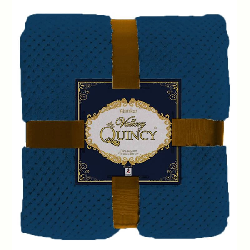 Product image LADY ROSE OFFICIAL - VALLERY QUINCY Blanket Luxury Navy 160x200 Selimut