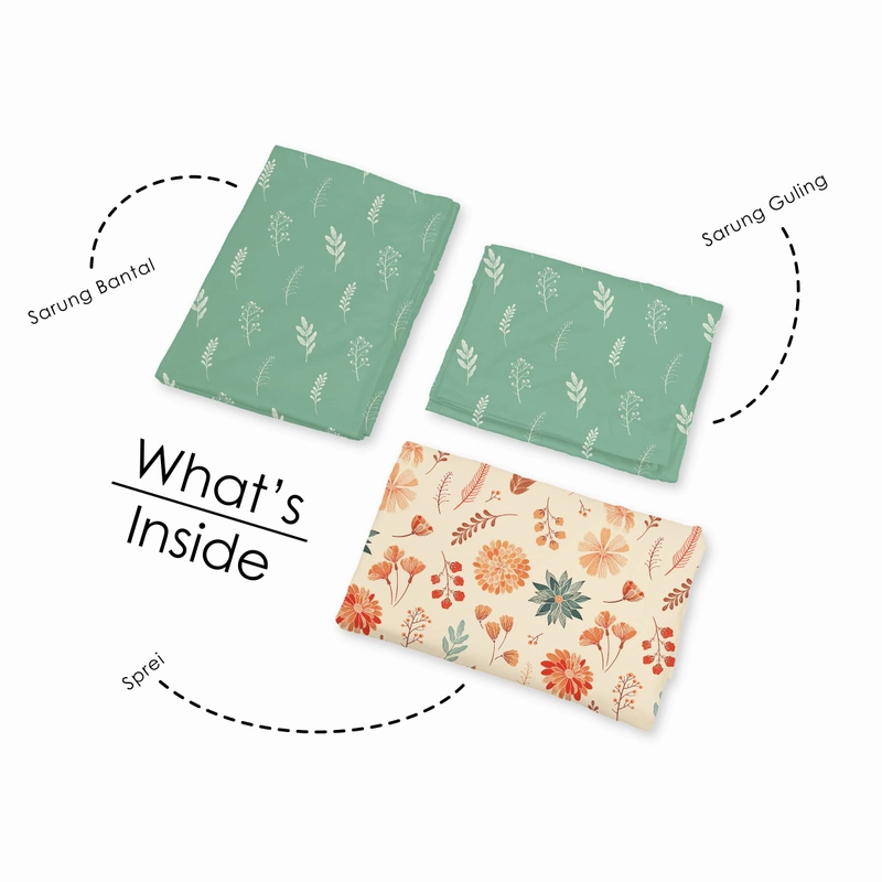 Product image LADY ROSE OFFICIAL - Aloha Sprei King Gardenia 180x200 Bantal 2