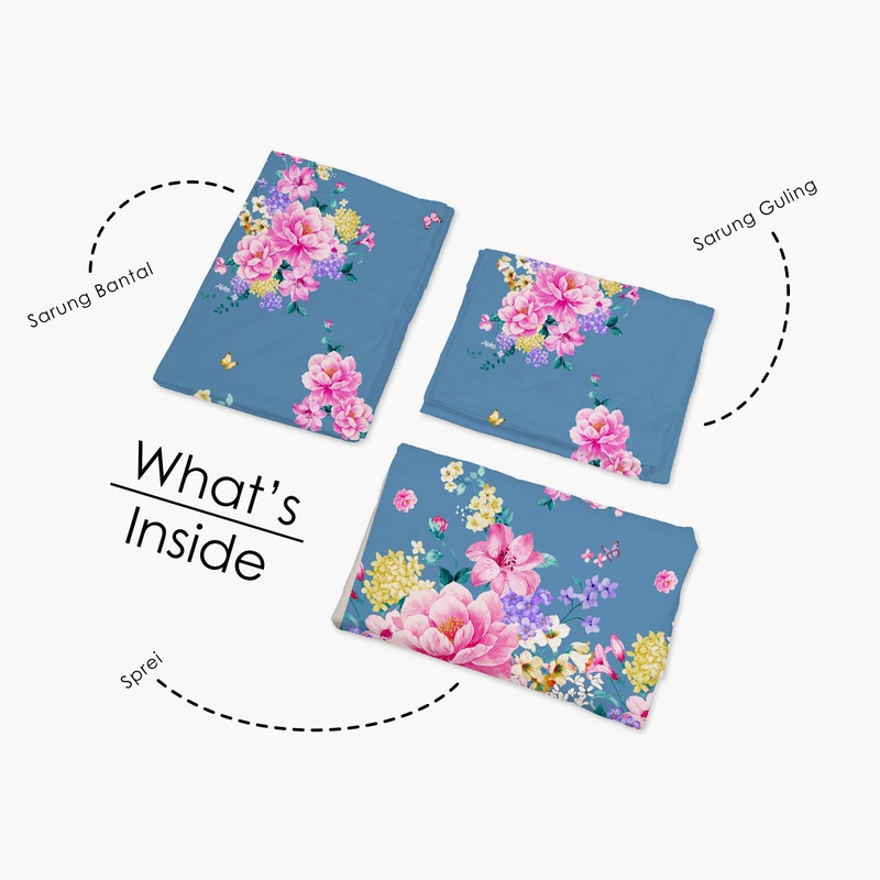 Product image LADY ROSE OFFICIAL - ALOHA Sprei King Safira 180x200 Bantal 4