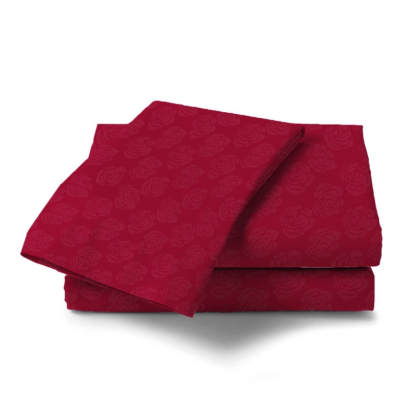 Product image LADY ROSE OFFICIAL - VALLERY QUINCY Bed Cover Queen Emboss Red 160x200 Flat