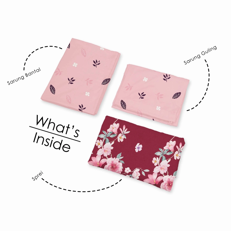 Product image LADY ROSE OFFICIAL - ALOHA Sprei King Rachel 180x200 Bantal 4