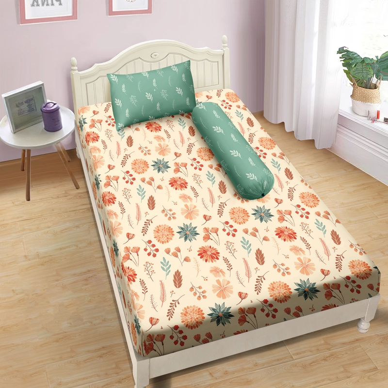 Product image LADY ROSE OFFICIAL - Aloha Max x Ayu Ting Ting Bed Cover Set Gardenia 120x200x25 Single Fitted