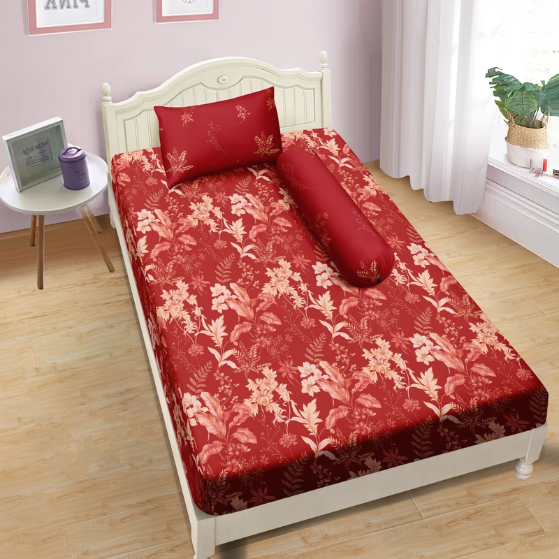 Product image LADY ROSE OFFICIAL - Aloha Max x Ayu Ting Ting Bed Cover Set Henna 120x200x25 Single Fitted