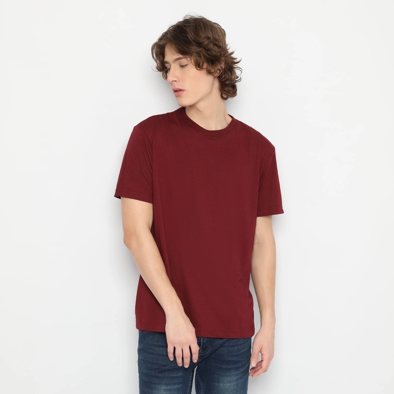 Product image MATSUDA APPAREL - Kaos Polos Lengan Pendek T shirt Cotton Joso S BURGUNDY