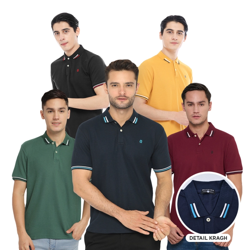 Product image MATSUDA APPAREL - Kaos Polo Shirt Pria Kerah Fukui S NEW WHITE