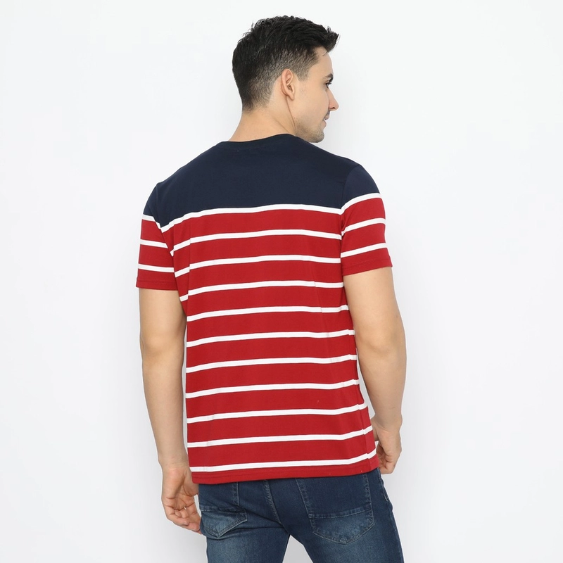 Product image MATSUDA APPAREL - T Shirt Pria Kaos Stripe Hagi S RED