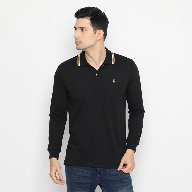 Product image MATSUDA APPAREL - Kaos Polo Shirt Lengan Panjang Pria Kerah Kasuga S BLACK