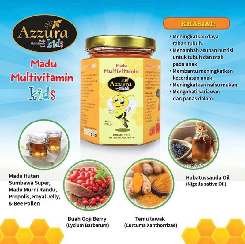 Product image Madu Azzura - Madu Multivitamin Kids 200 Gr Madu