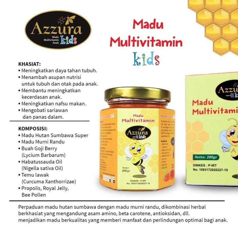 Product image Madu Azzura - Madu Multivitamin Kids 200 Gr Madu