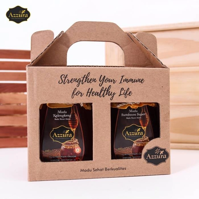 Product image Madu Azzura - Madu Sumbawa + Kelengkeng + Hampers 400 Gram