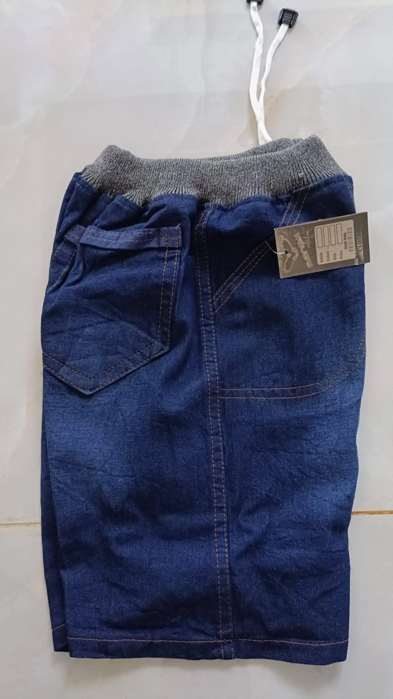 Product image MALLVOSE - Celana Anak Jeans Pendek Cowok Cewek M BIRU TUA