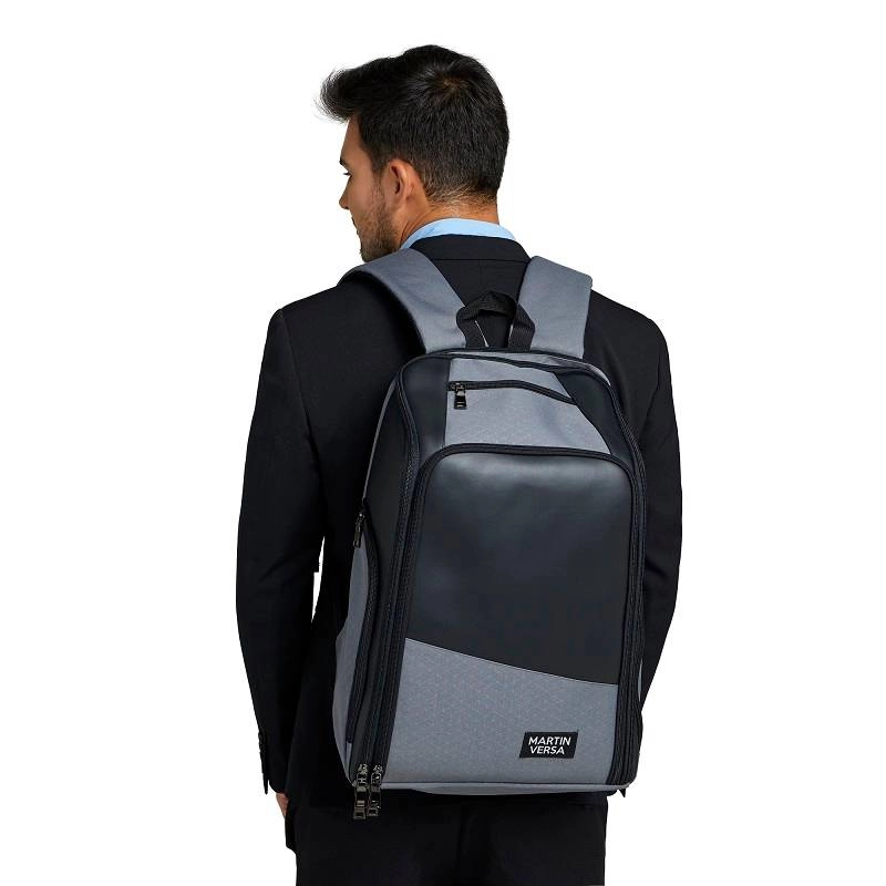 Product image Martin Versa TD1 Tas Ransel Delta Pria Man Backpack Laptop / Macbook Kanvas PU leather 46 x 29 x 16cm Abu Abu