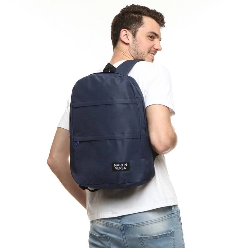 Martin Versa TR19 Tas Ransel Pria Backpack Men Laptop Kanvas 40 x 27 x 5 cm Biru