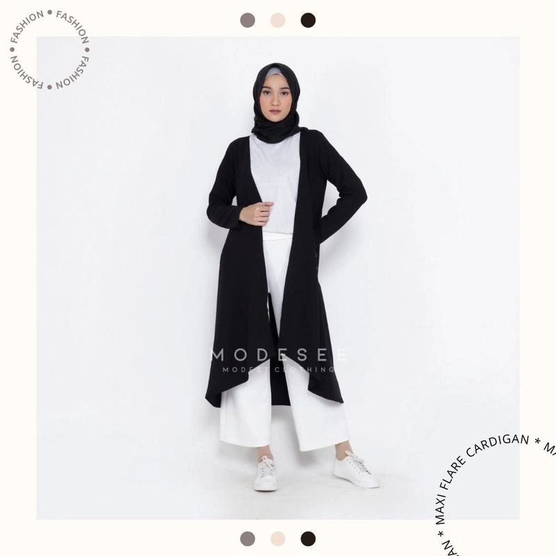 Product image Modesee - Maxi Flare Cardigan Allsize Black
